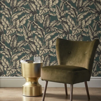 Superfresco Easy Vliesbehang Naomi Groen/goud 112050 3 Superfresco Easy Vliesbehang Naomi Groen/goud 112050 - Afbeelding 3