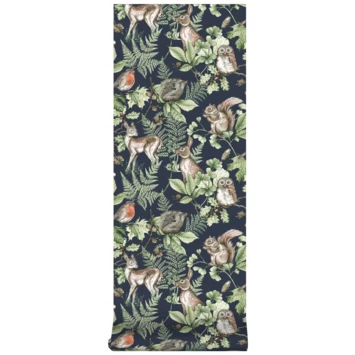 Superfresco Easy Vliesbehang Woodland Dieren Donkerblauw (108568) 4 Superfresco Easy Vliesbehang Woodland Dieren Donkerblauw (108568) - Afbeelding 4