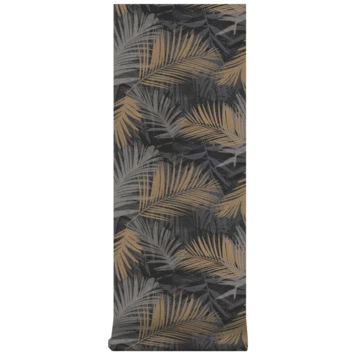 Boutique Vliesbehang Jungle Zwart-goud 104263 4 Boutique Vliesbehang Jungle Zwart-goud 104263 - Afbeelding 4