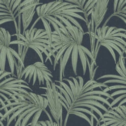 Vliesbehang Honolulu Palm Glitter Blauw 112086