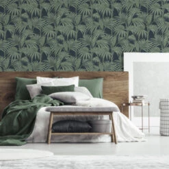Vliesbehang Honolulu Palm Glitter Blauw 112086 8 Vliesbehang Honolulu Palm Glitter Blauw 112086 -Behang Verkoop 123 1149