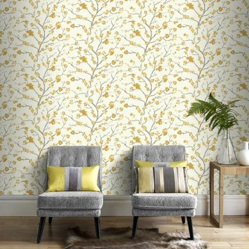 Superfresco Easy Vliesbehang Ushi Okergeel 105743 2 Superfresco Easy Vliesbehang Ushi Okergeel 105743 - Afbeelding 2