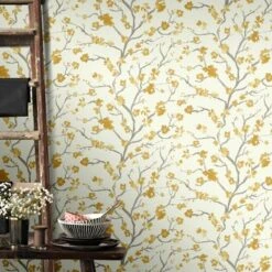 Superfresco Easy Vliesbehang Ushi Okergeel 105743 8 Superfresco Easy Vliesbehang Ushi Okergeel 105743 -Behang Verkoop 123 1213