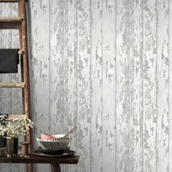 Superfresco Easy Vliesbehang Hout Wit 105745 -Behang Verkoop 123 136