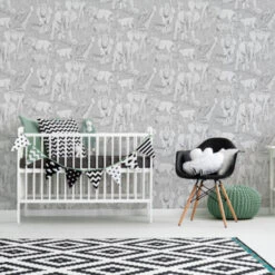 Superfresco Easy Vliesbehang Jungle Dieren Grijs (108567) -Behang Verkoop 123 1482