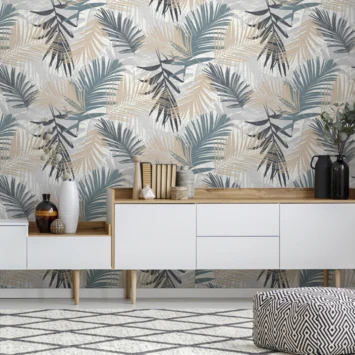 Boutique Vliesbehang Jungle Glam Blauw/grijs 111754 2 Boutique Vliesbehang Jungle Glam Blauw/grijs 111754 - Afbeelding 2