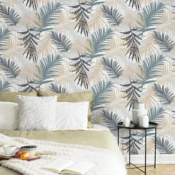 Boutique Vliesbehang Jungle Glam Blauw/grijs 111754 8 Boutique Vliesbehang Jungle Glam Blauw/grijs 111754 -Behang Verkoop 123 1518