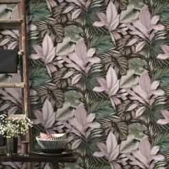 Superfresco Easy Vliesbehang Indra Groen-roze 106742 -Behang Verkoop 123 1554