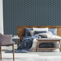 Superfresco Easy Vliesbehang Honingraad Blauw 101671 8 Superfresco Easy Vliesbehang Honingraad Blauw 101671 -Behang Verkoop 123 161