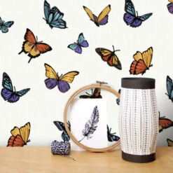 Vliesbehang Vlinder Glitter Wit 31-175 8 Vliesbehang Vlinder Glitter Wit 31-175 -Behang Verkoop 123 171