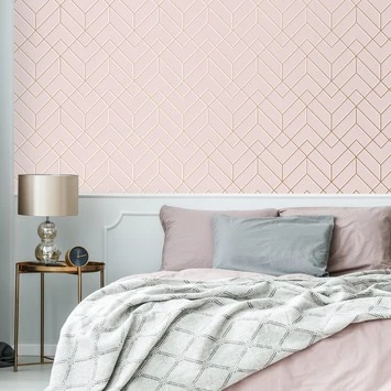 Superfresco Easy Vliesbehang Losanges Roze 106156 2 Superfresco Easy Vliesbehang Losanges Roze 106156 - Afbeelding 2