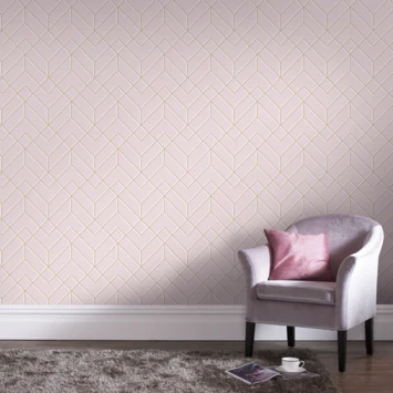 Superfresco Easy Vliesbehang Losanges Roze 106156 3 Superfresco Easy Vliesbehang Losanges Roze 106156 - Afbeelding 3