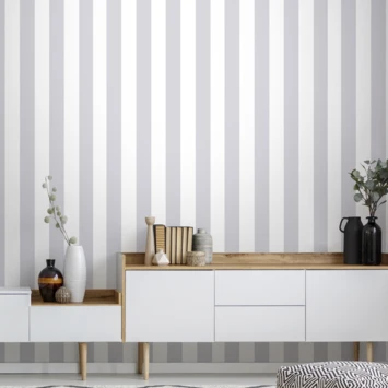 Superfresco Easy Vliesbehang Strepen Zilver 100100 3 Superfresco Easy Vliesbehang Strepen Zilver 100100 - Afbeelding 3