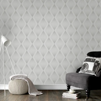 Vliesbehang Chandelier Glitter Zilver 111783 2 Vliesbehang Chandelier Glitter Zilver 111783 - Afbeelding 2