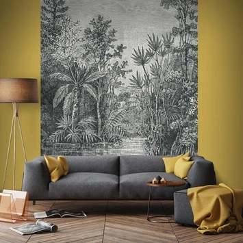 Fotobehang Jungle Zwart - Wit (105411) 3 Fotobehang Jungle Zwart - Wit (105411) - Afbeelding 3