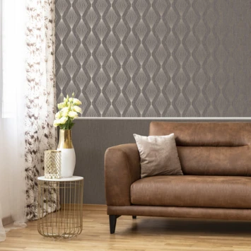 Boutique Vliesbehang Marquise Geo Grijs (111311) 2 Boutique Vliesbehang Marquise Geo Grijs (111311) - Afbeelding 2