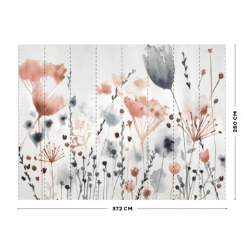 Fotobehang Watercoloured Meadow (89506) 4 Fotobehang Watercoloured Meadow (89506) - Afbeelding 4