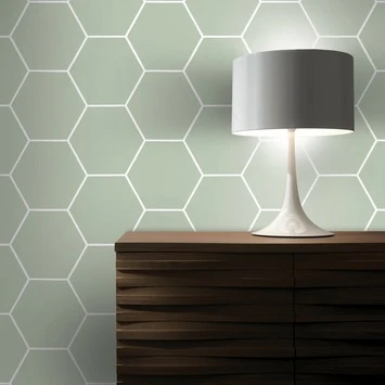 Superfresco Easy Vliesbehang Honingraat Groen 101811 3 Superfresco Easy Vliesbehang Honingraat Groen 101811 - Afbeelding 3